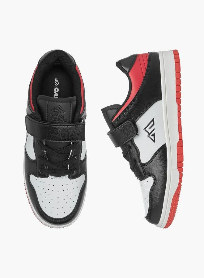 Oaklan by Shoexpress RED Kids Panelled Sneakers With Hook And Loop Closure  | Best Price UAE