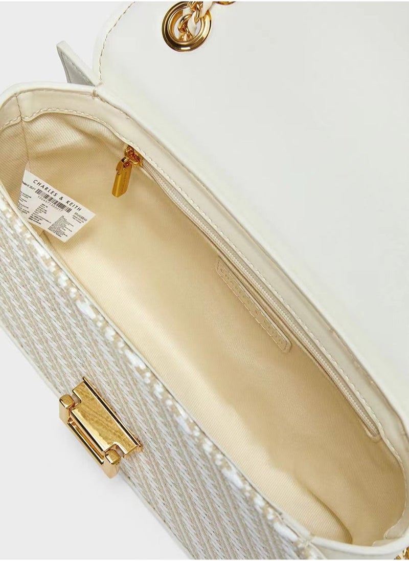 Charles & Keith Charles & Keith Chain Small Square Bag Shoulder Bag Crossbody Bag  - Image 3