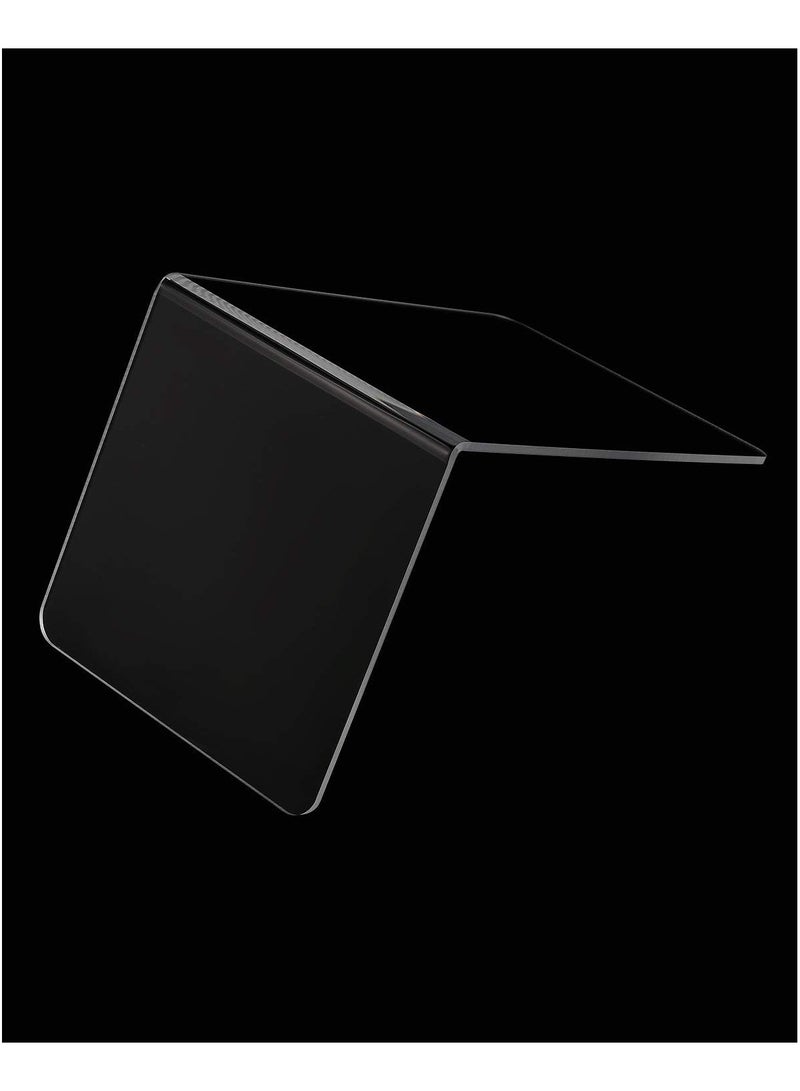 6 Pairs Clear Acrylic Bookends, Acrylic Book Ends for Book Shelves, Non-Slip Desktop Book Organizer Stationery Bookracks for School Supplies Library Books Office Book Holder - Image 2