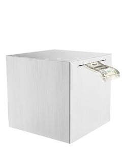 Joyelink Bank for Adults, Stainless Steel Savings Bank to Help Budget and Save, Metal Money Bank Only Savings Box, Must Break to Access Money, 5.9"X5.9"X5.9"  - Image 1