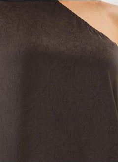 Styli Textured One Shoulder Asymmetric Neck Top  - Image 4