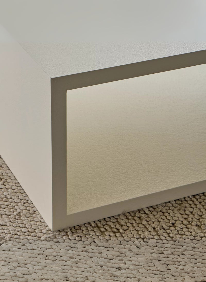 Karnak Vault White Rectangular Coffee Table – Modern Minimalist Open-Frame Block Design Center Table for Living Room, Balcony & Office UAE - Image 5