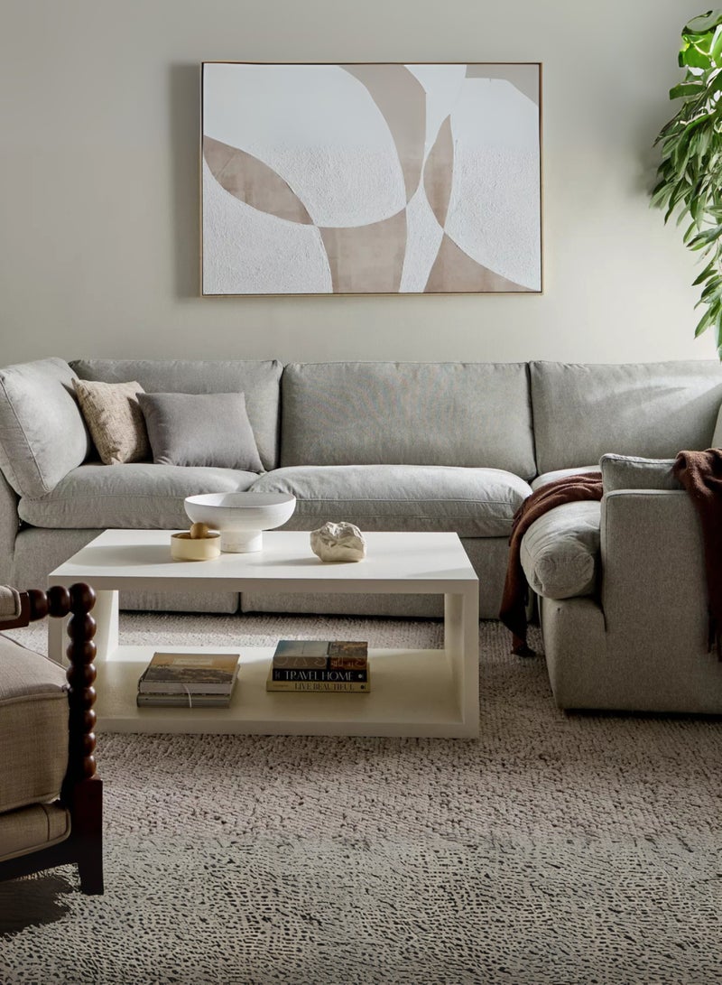 Karnak Vault White Rectangular Coffee Table – Modern Minimalist Open-Frame Block Design Center Table for Living Room, Balcony & Office UAE - Image 3
