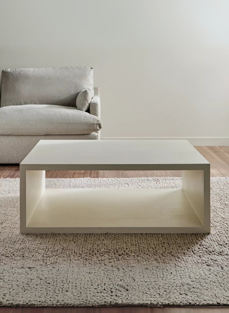 Karnak Vault White Rectangular Coffee Table – Modern Minimalist Open-Frame Block Design Center Table for Living Room, Balcony & Office UAE - Image 4