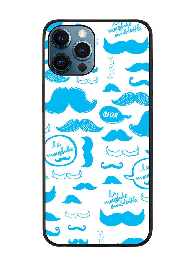 Stylizedd Rugged Black edge case for Apple iPhone 12 Pro Max Slim fit Soft Case Flexible Rubber Edges Anti Drop TPU Gel Thin Cover - Le Moustache  - Image 1