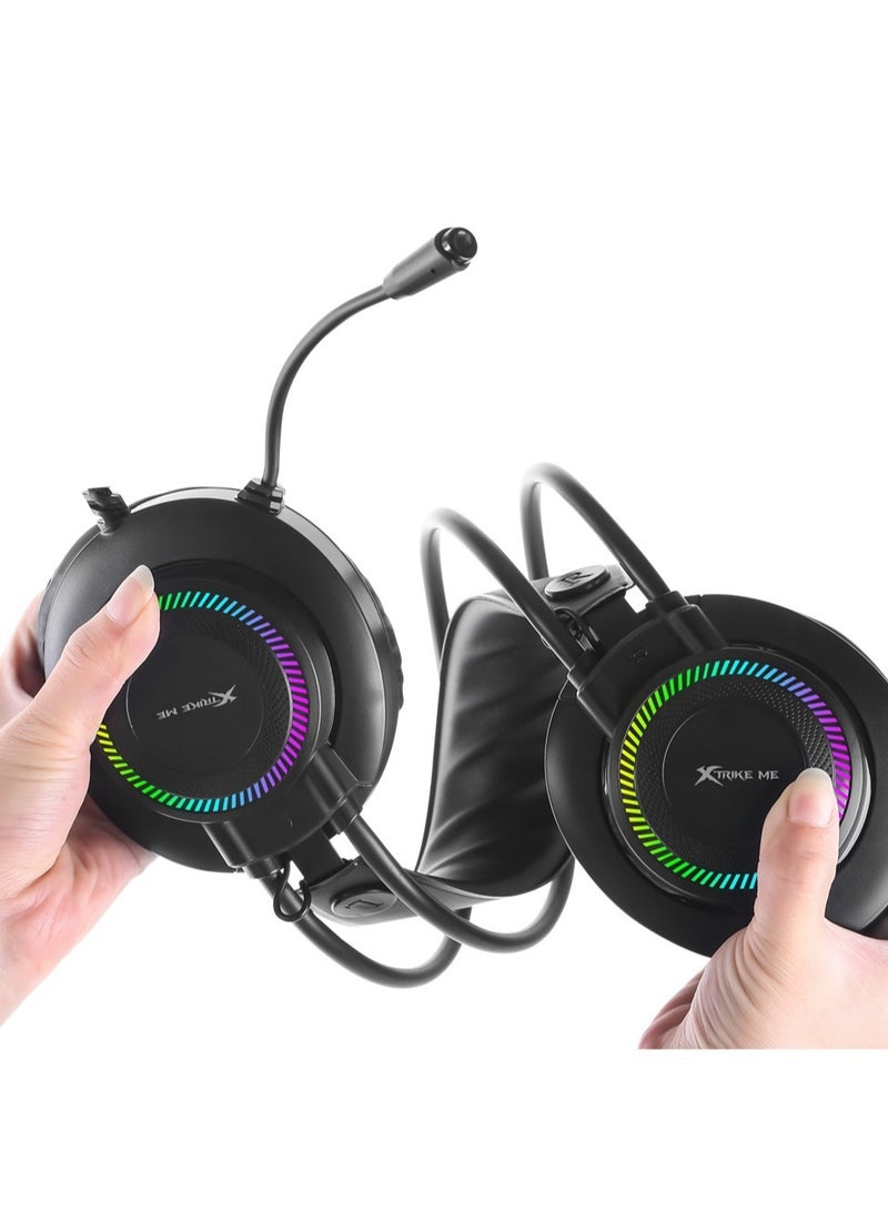 NEW Xtrike Me GH-510 RGB Stereo Gaming Headset – High-Quality Sound with Adjustable Mic & LED Lighting - Image 4