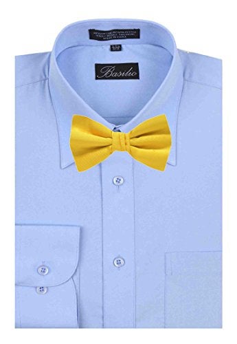 BUYYOURTIES PBT-ADF-33 - Mens Pre-Tied Formal Tuxedo Solid Color Bow Tie - Image 2