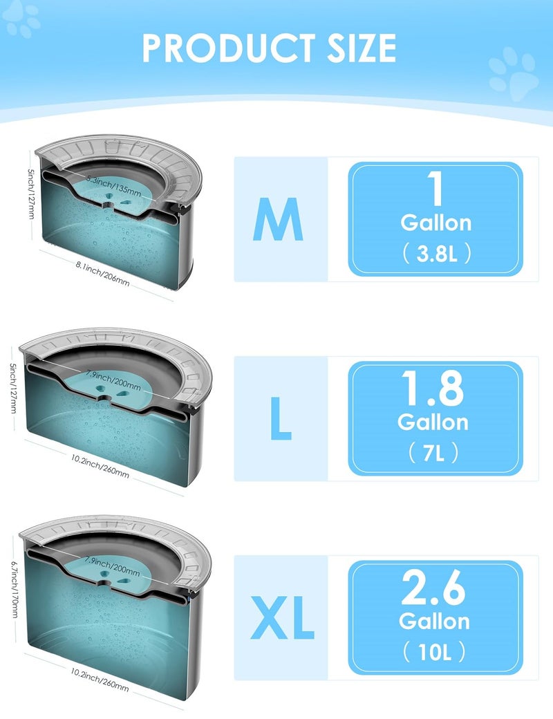 Heouvo 1 Gallon Large Dog Water Bowl No Spill,ã€Anti Digging Lid & Rubber Bottomã€‘ Spill Proof Dog Bowl, Anti Splash Mess Dripless Slow Drinking Stainless Steel Water for Sloppy Messy Drinkers Car - Image 4