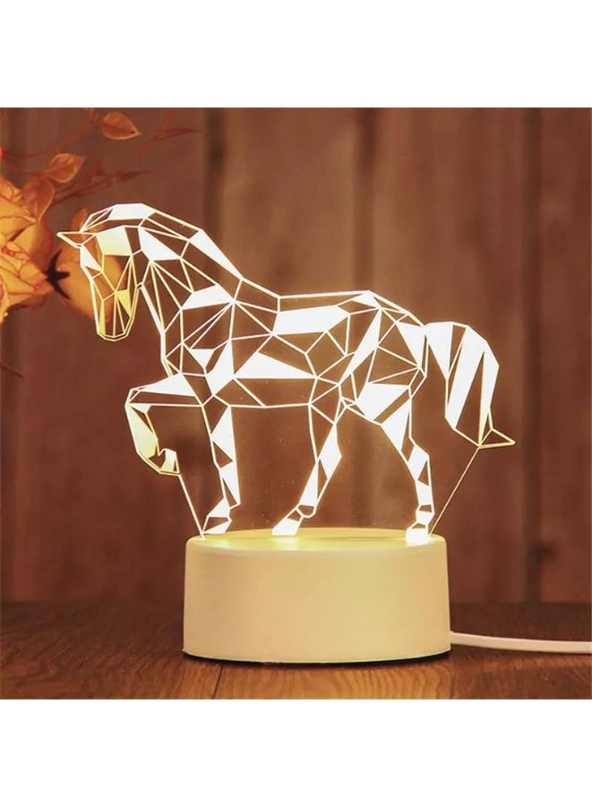 Fatio Horse 3D LED Acrylic Night Light | USB & Battery Powered Bedroom Table Lamp | 20 x 20 x 11 cm - Image 2