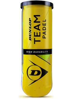 DUNLOP PB Team Padel Balls – 3 Pack, High Performance, Yellow, for Padel  - Image 2