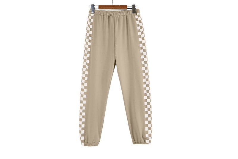 Meikulo Crop Tops for Teen Girls Hoodies Two Piece Outfits Tracksuit Activewear Kids Cute Long Sleeve Sweatshirts Sweatpants Beige, 11-12 T - Image 4