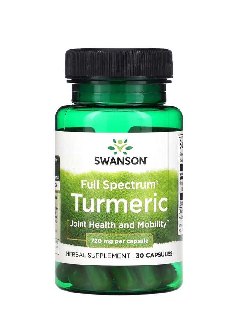 سوانسون كركم كامل الطيف 720 ملجم - 30 كبسولة - Image 1