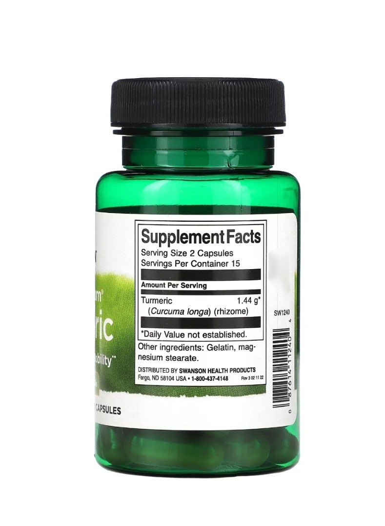 سوانسون كركم كامل الطيف 720 ملجم - 30 كبسولة - Image 2