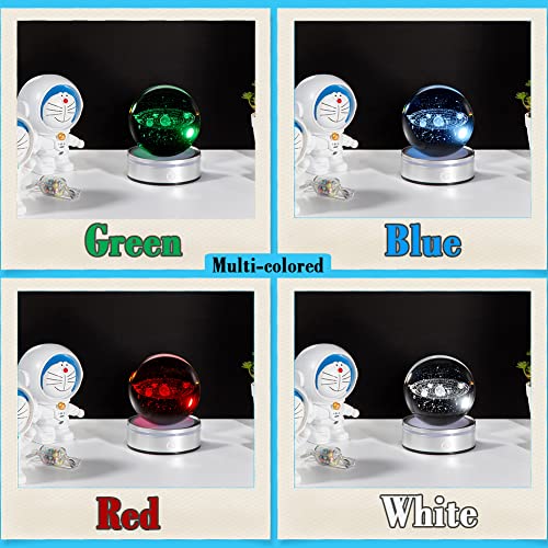 IFOLAINA 3D Solar System Crystal Ball Model Gift Space Astronomy Gift Planets Multicolor Universe Globe Ball Science Astrophysics Gift Night Light Kids Bedroom Adults Gift - Image 4