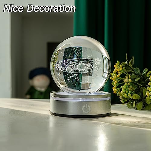 IFOLAINA 3D Solar System Crystal Ball Model Gift Space Astronomy Gift Planets Multicolor Universe Globe Ball Science Astrophysics Gift Night Light Kids Bedroom Adults Gift - Image 5