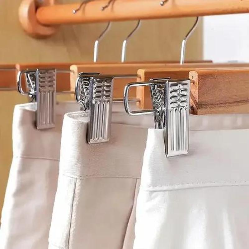 Pants Hangers With 10 Pack Brown Clip Hangers For Pants Skirts And Trousers - Space-Saving Closet Hangers With Secure Grip For Wardrobe Organization - Image 5