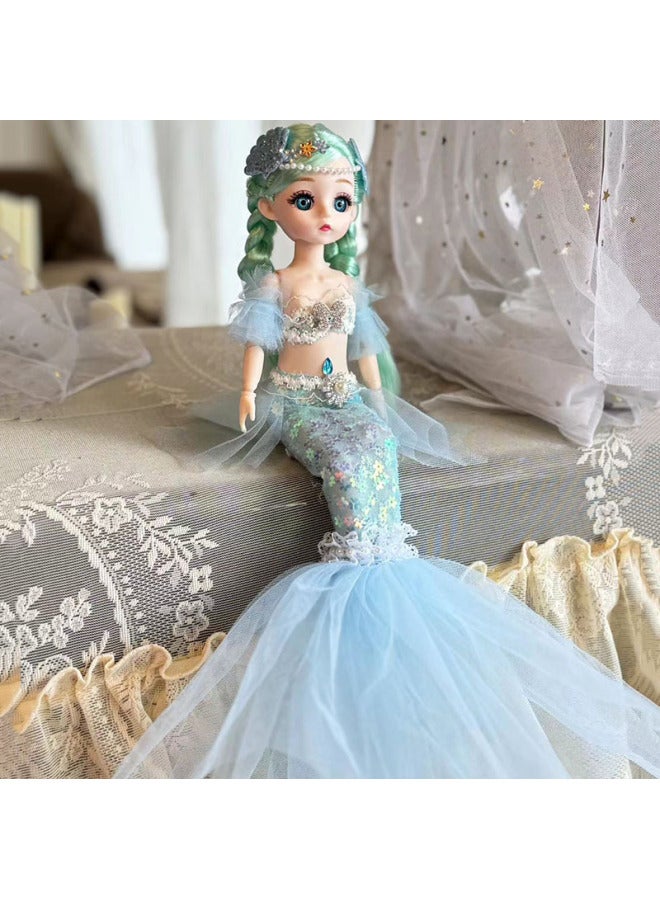 Dress-up Music Ariel Mermaid Princess Doll 12 Inch Girls Children Play House Toy Gift Box Suit-color:blue-height:Ordinary Style (gift Box) - Image 1