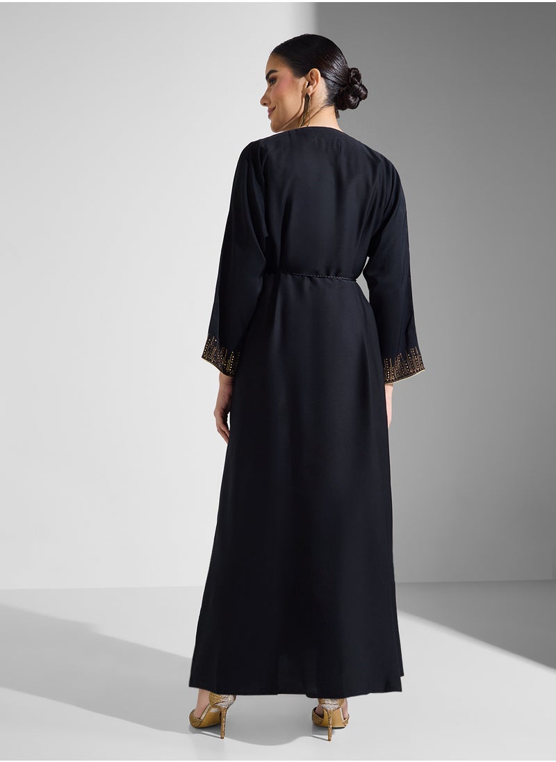 ARABIAN CLOSET Embellsihed Open Abaya  - Image 2
