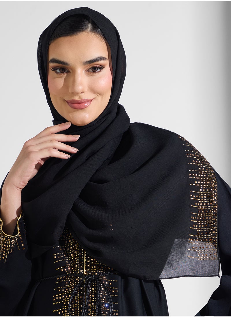 ARABIAN CLOSET Embellsihed Open Abaya  - Image 4