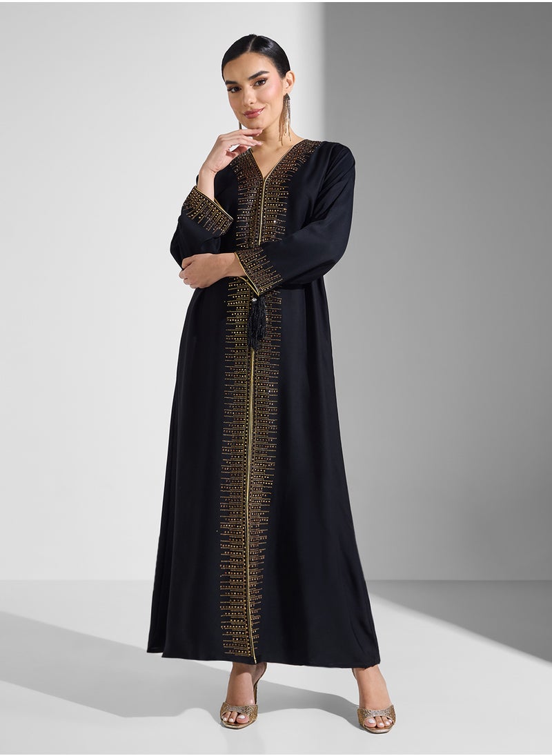 ARABIAN CLOSET Embellsihed Open Abaya  - Image 5