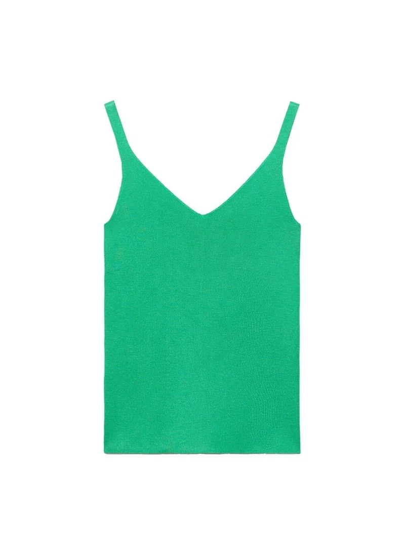 Mango  V-neck knitted top for Women | Best Price UAE