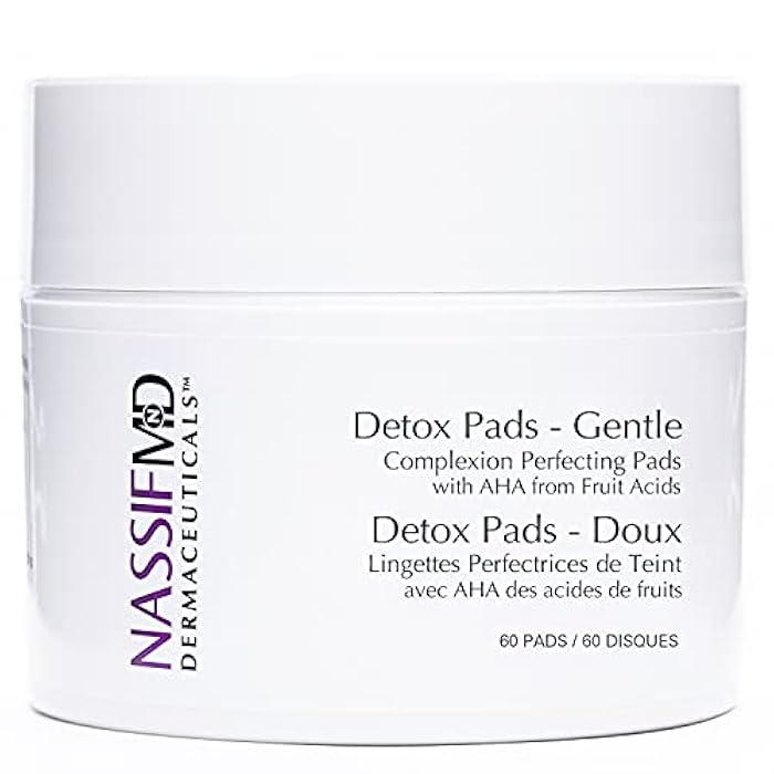 NassifMD Gentle Detox Pads, Surgeon-Created Fruit Acid Complex for Sensitive Skin, Brightens, Exfoliates & Reduces Wrinkles, Dermatologist-Tested - Image 1