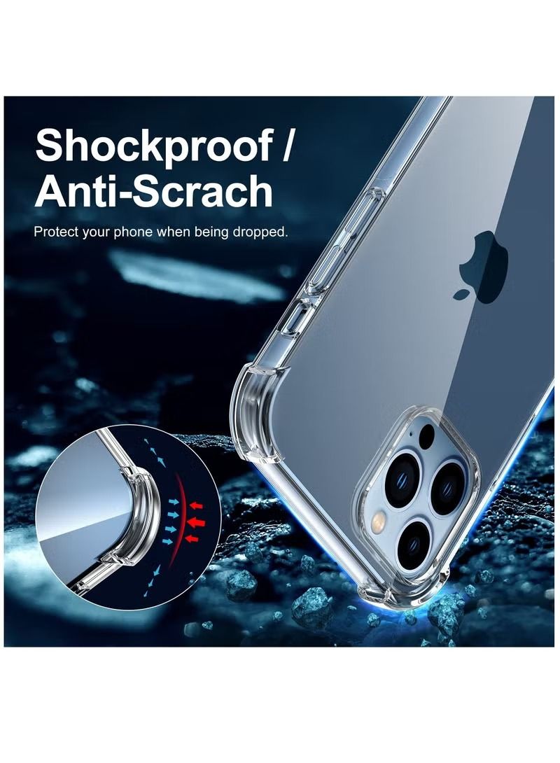 إيف جراب iPhone 14 Pro مقاس 6.1 بوصة مصنوع من مادة TPU فائقة النحافة وناعم مع 4 زوايا ممتصة للصدمات وغطاء شفاف مضاد للخدش ومضاد للسقوط لهاتف Apple iPhone 14 Pro - Image 2