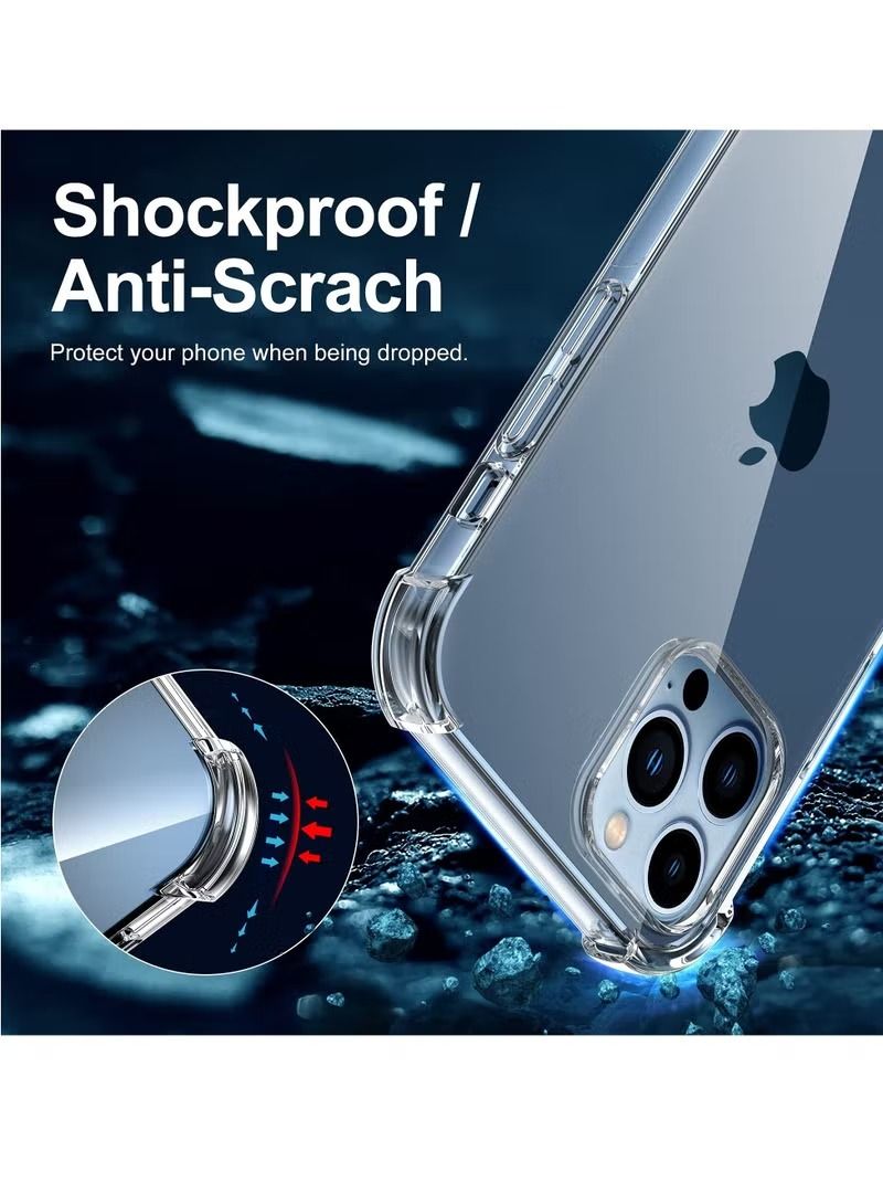 إيف جراب iPhone 14 Pro مقاس 6.1 بوصة مصنوع من مادة TPU فائقة النحافة وناعم مع 4 زوايا ممتصة للصدمات وغطاء شفاف مضاد للخدش ومضاد للسقوط لهاتف Apple iPhone 14 Pro - Image 5