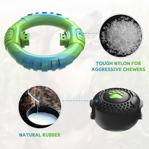wodifer Dog Toys for Aggressive Chewers Large Medium Breed, Indestructible Squeaky Dog Chew Toys, Tough Nylon Rubber Interactive Dog Toys to Keep Them Busy - Image 4