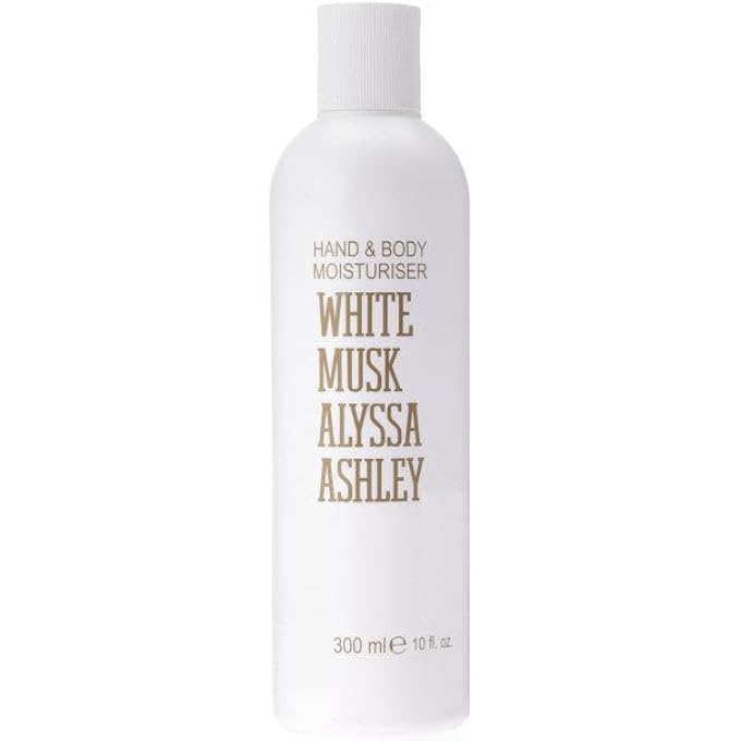 White Musk Hand & Body Mositurising Body Cream Fast Absorbing Leaves Skin Soft and Deep Hydrating Non-Sticky Non-Greasy All Skin Type Long Lasting White Musk Fragrance Body Lotion 300ML