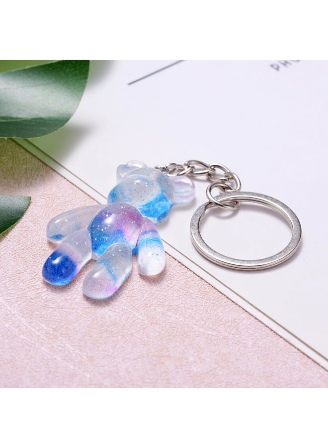 Ukodnus Worry Bear Keychain, Comforting Gift for Him Her, Back to School Mental Health Gift, Anxiety Relief, Positivity Keyring, Light Blue, M - Image 3