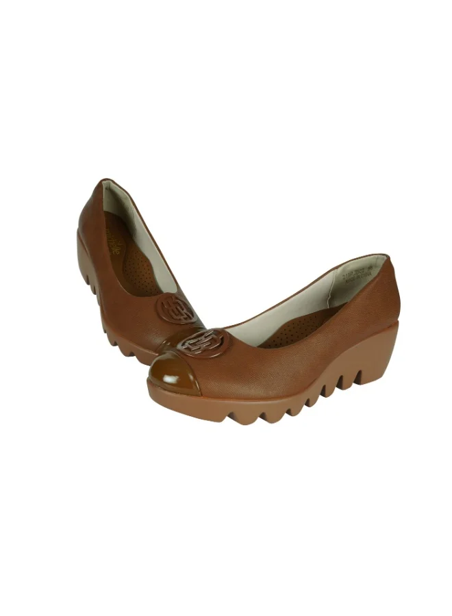 ميشيل مورجان 092-2570 Michelle Morgan Ladies Wedge Shoes 219RJB02 Brown