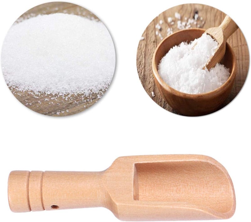 3pcs Mini Wooden Scoops Wood Condiment Spoon Bath Salt Spoon for Washing Powder Candy Spices Laundry Detergent Tea Bean 2. 4x7. 8cm - Image 3