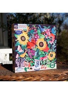 eeboo eeBoo Piece and Love Summer Bouquet 1000 Piece Square Adult Jigsaw Puzzle 23 x 23 When Completed Sturdy Puzzle Pieces for Ages 14 and up  - Image 5