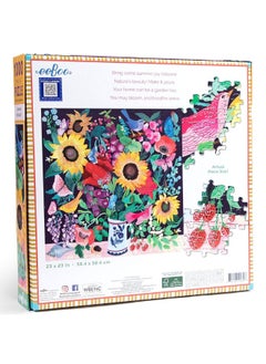 eeboo eeBoo Piece and Love Summer Bouquet 1000 Piece Square Adult Jigsaw Puzzle 23 x 23 When Completed Sturdy Puzzle Pieces for Ages 14 and up  - Image 3