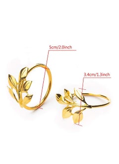 RARELY 6Set Gold Napkin Rings Round Holders  - Image 2
