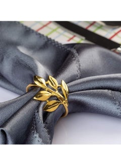 RARELY 6Set Gold Napkin Rings Round Holders  - Image 3