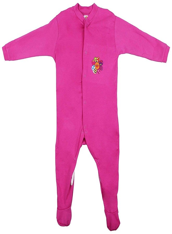 ميني بيري طقم ملابس نوم قطنية للبنات الصغيرات من ميني بيري باللون الوردي، مناسب للأطفال من عمر 3 إلى 6 أشهر - 3 قطع - Image 2