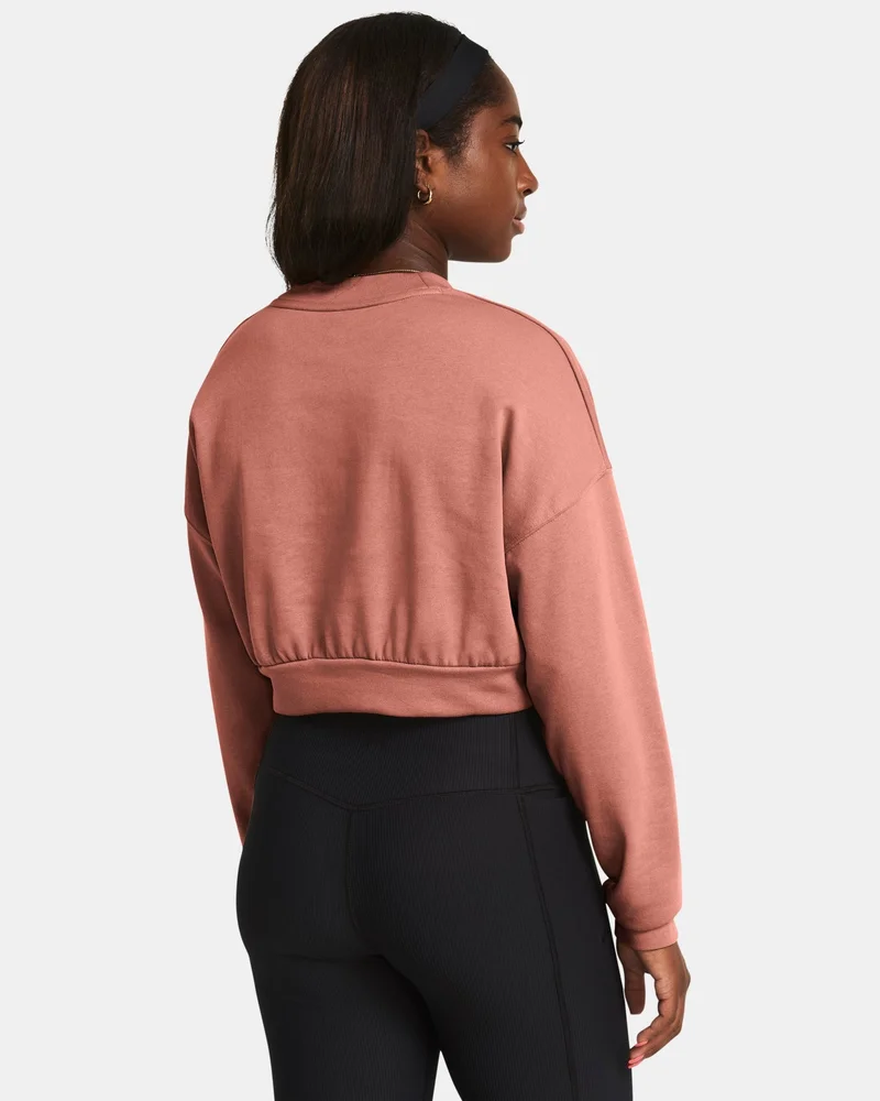 UNDER ARMOUR Red Women's Rival Crop Top for Women | Best Price UAE