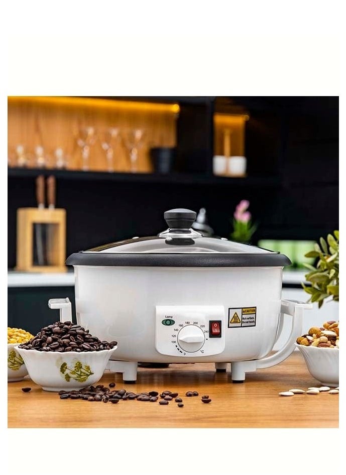 Generic - Coffee Roaster Electric Coffee Bean Roaster Machine, 2 in 1 Electric Coffee Roaster and Popcorn Maker –  Roasting Machine with Timer & Temperature Control,1500g Capacity for Fresh Coffee Beans & Popcorn - Image 1