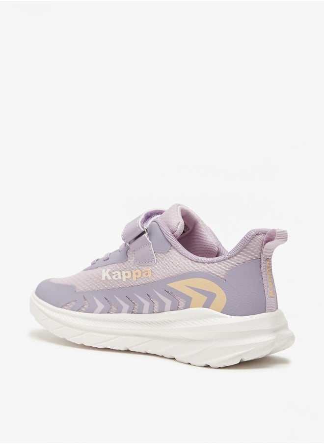 Kappa Girls' Colourblock Sports Shoes with Hook and Loop Closure  - Image 2