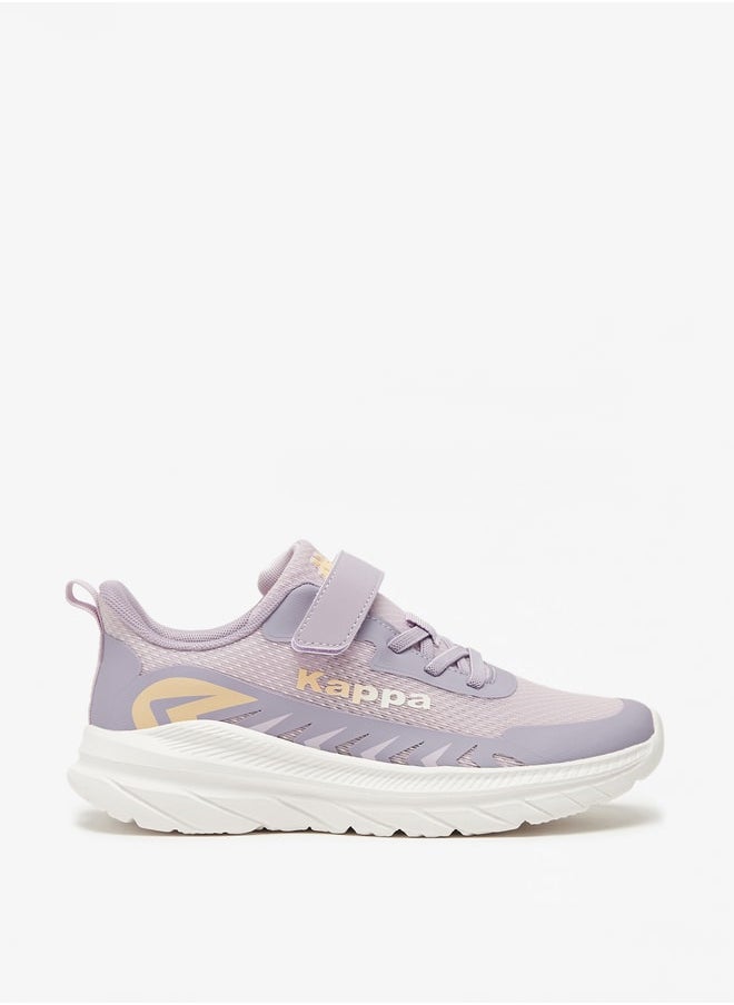 Kappa Girls' Colourblock Sports Shoes with Hook and Loop Closure  - Image 3