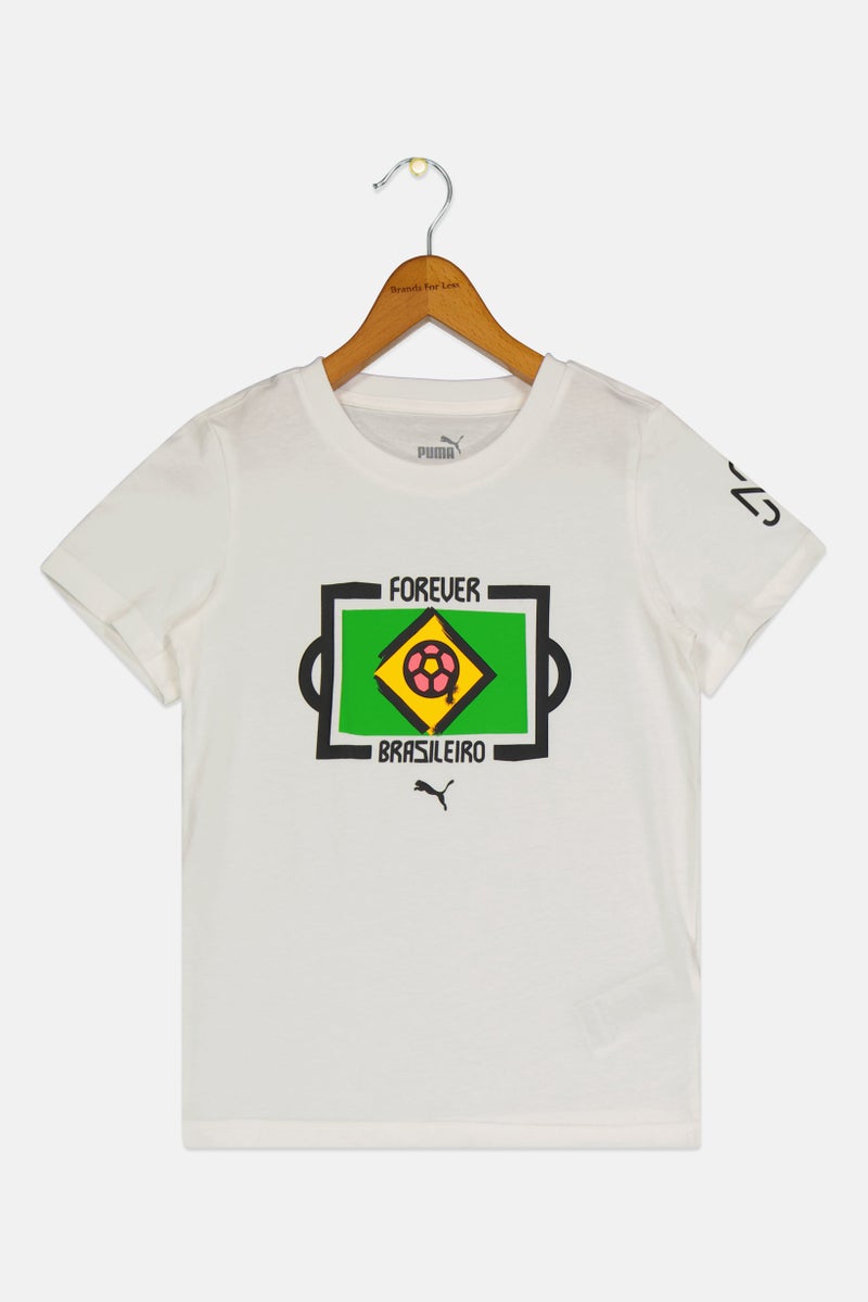 PUMA Puma x Neymar JR Kids Boy Sportswear Fit Football T-Shirt, White  - Image 1