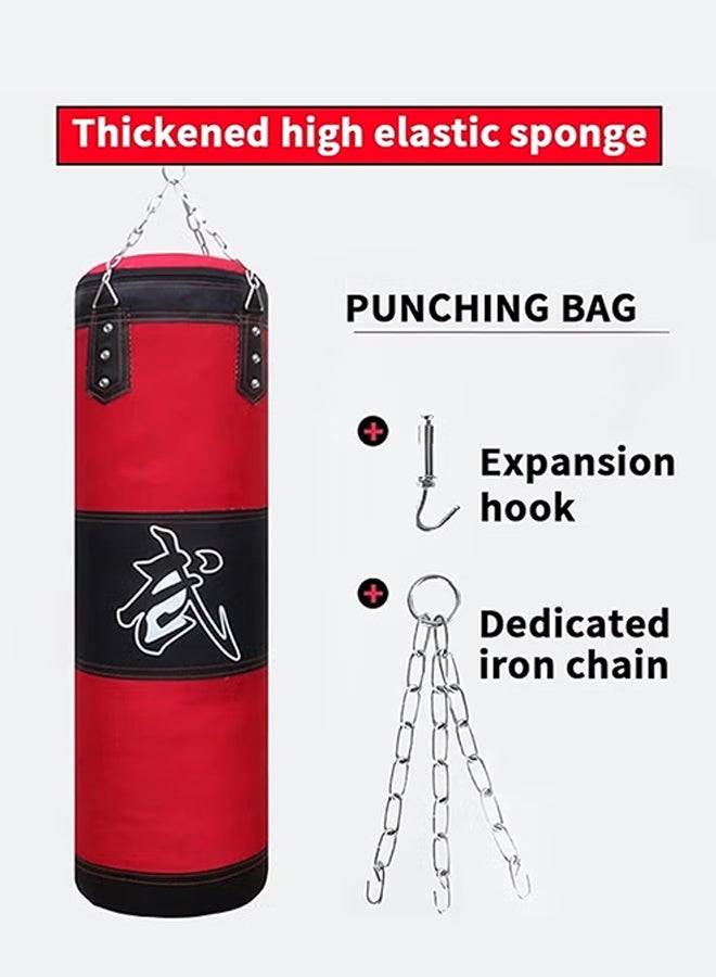 YelaJoy Punching Bag Set for Adults, Heavy Boxing Bag Set with 12 OZ Boxing Gloves, Wall Mount,Suitable for MMA Karate Kickboxing Boxing Muay Thai Training at Home or Gym（Red） - Image 3