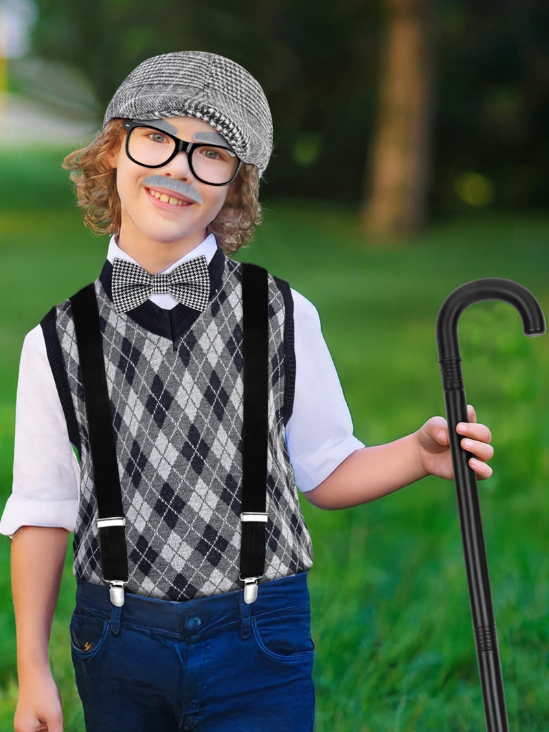 Luces 100th Days of School Costume, Boys Old Man Costume Vest Hat Accessories, Kids 100th Day of School Cosplay Outfit - Image 4