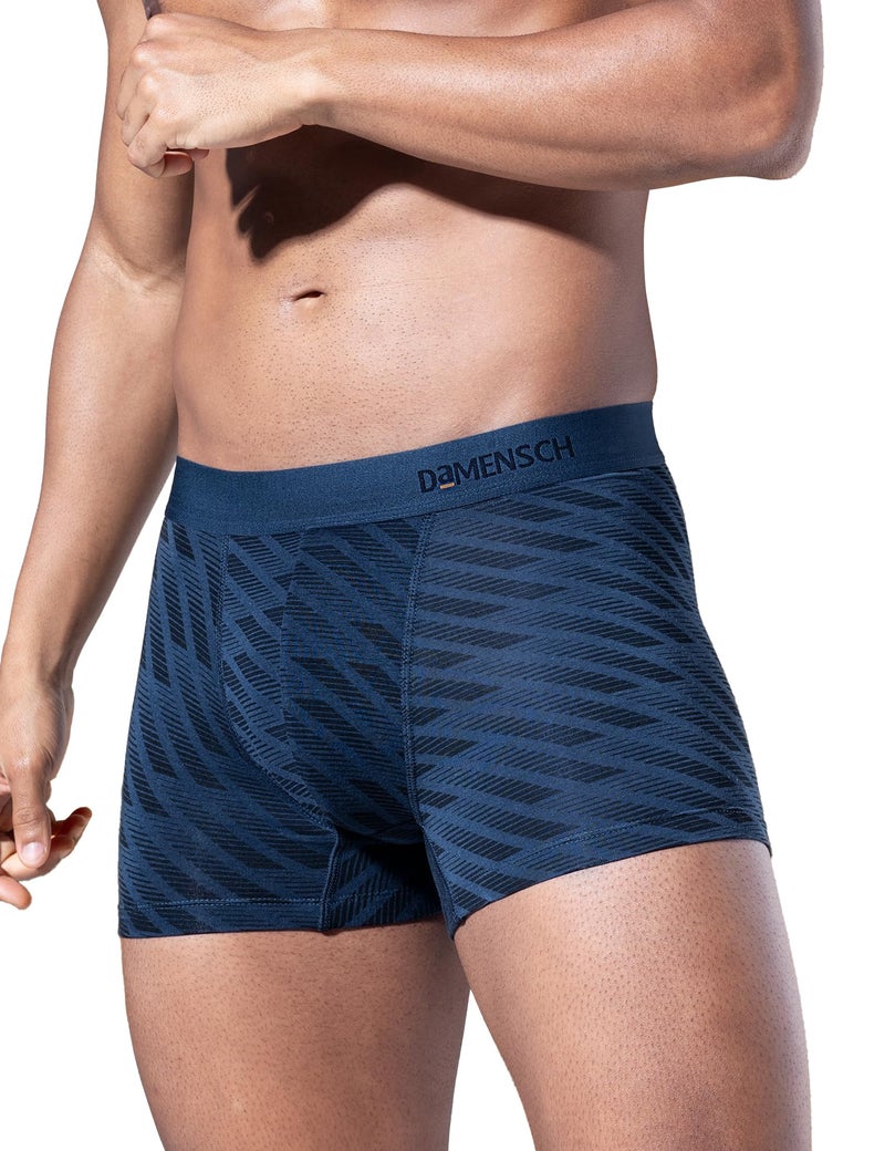 DAMENSCH Men Deo-Soft Supima Modal Trunks-Pack of 1-Comet Blue-Medium - Image 1