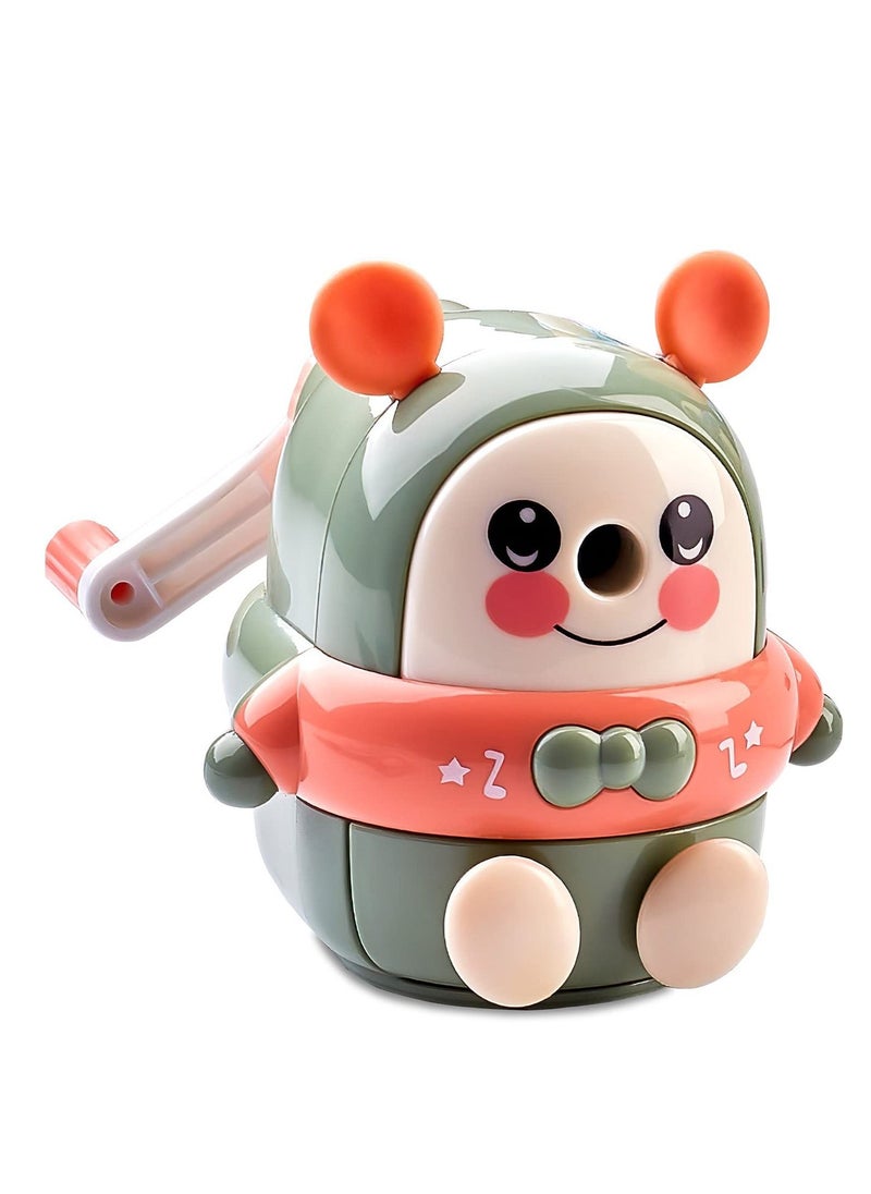 Y&D Pencil Sharpener Creative Cute Children's Hand-cranked Learning Stationery Labor-saving Non-slip Bottom Seat is Easy to Use and Safe for School Students' Office  - Image 1