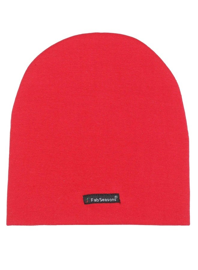 FabSeasons Unisex Cotton Cap (WC48_Red_Free Size) - Image 5