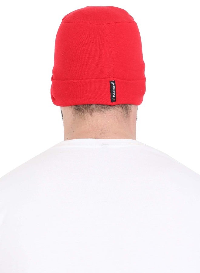 FabSeasons Unisex Cotton Cap (WC48_Red_Free Size) - Image 3