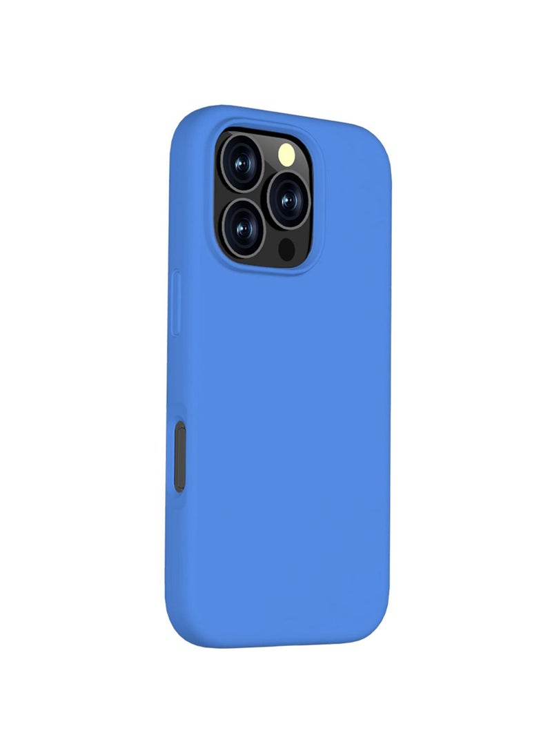 iPhone 16 Pro MagSafe Silicone Case, Premium Protective Cover, Slim Shockproof Design, Supports Wireless Charging, Blue - Image 2